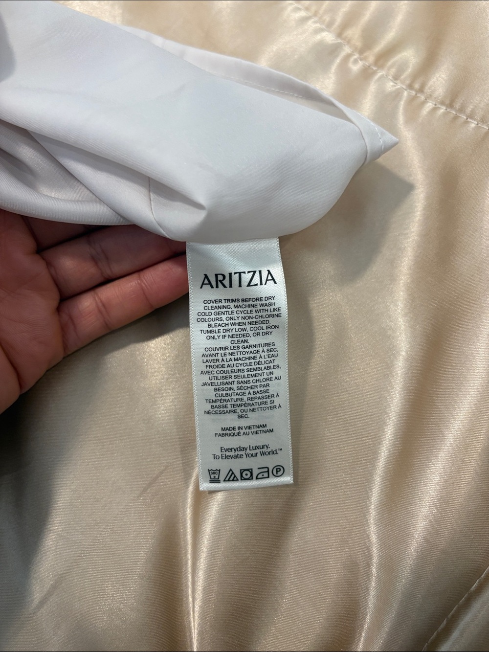 Wilfred dress from Aritzia - Strapless off-white Button-Front Mini Dress - Picture 4 of 4
